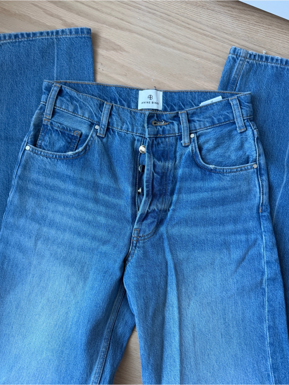 Anine Bing Roy Jeans in Nordic Blue - Picture 4 of 6